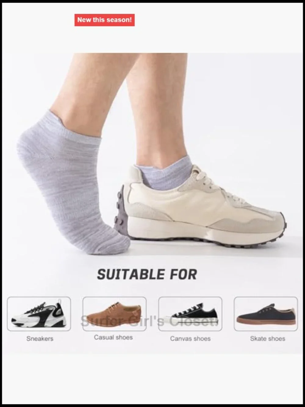 6 Pairs Bamboo Rayon Ankle Socks Men's Low Cut Breathable